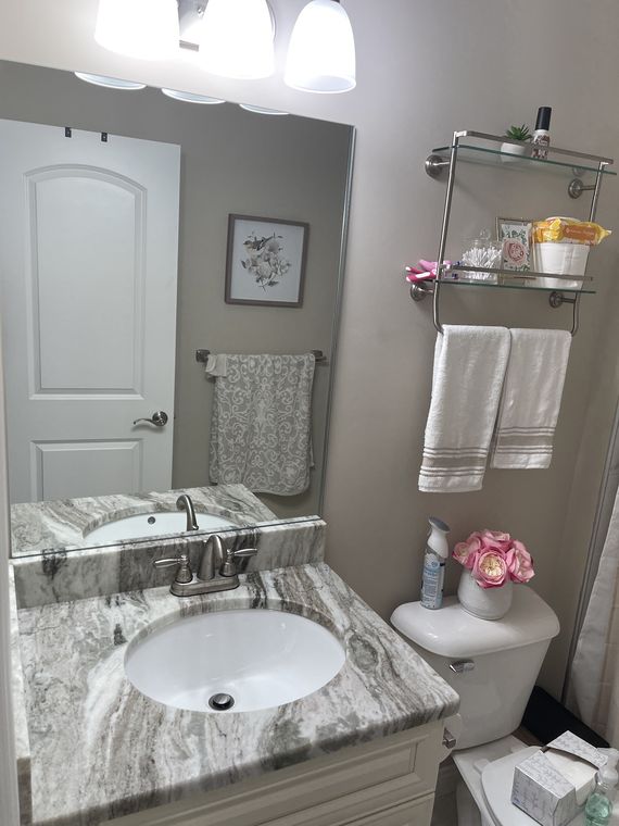 Mirror in a guest bath